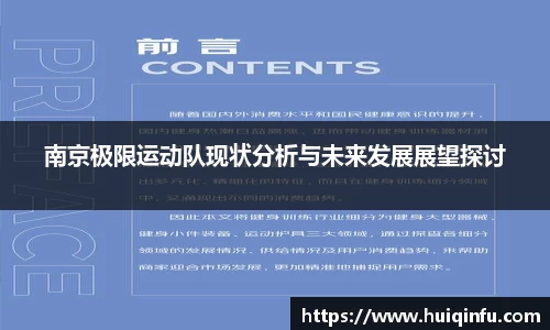 南京极限运动队现状分析与未来发展展望探讨