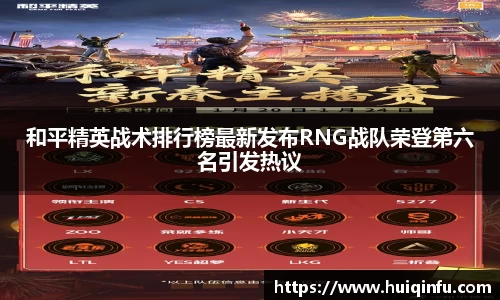 和平精英战术排行榜最新发布RNG战队荣登第六名引发热议